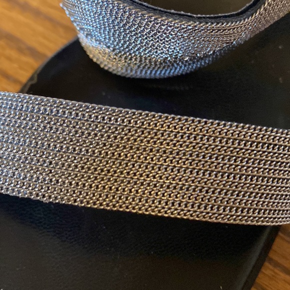 Muted Silver Slide Sandals - Picture 6 of 10